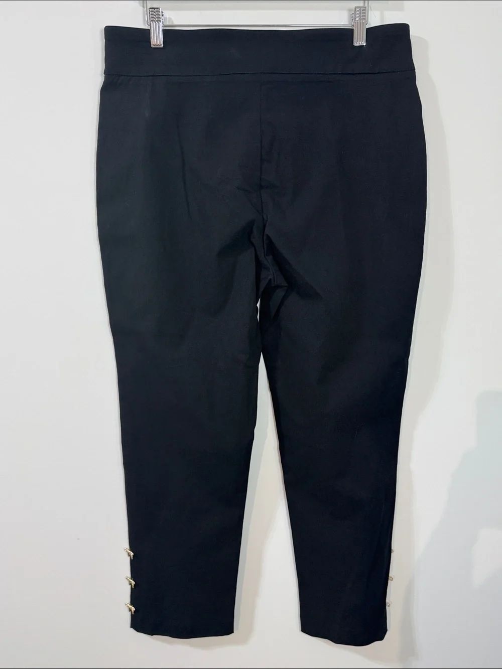 Zac & Rachel Black Bottom Outside Ankle w/ 3 Bows Slim Ankle Pull-On Pants